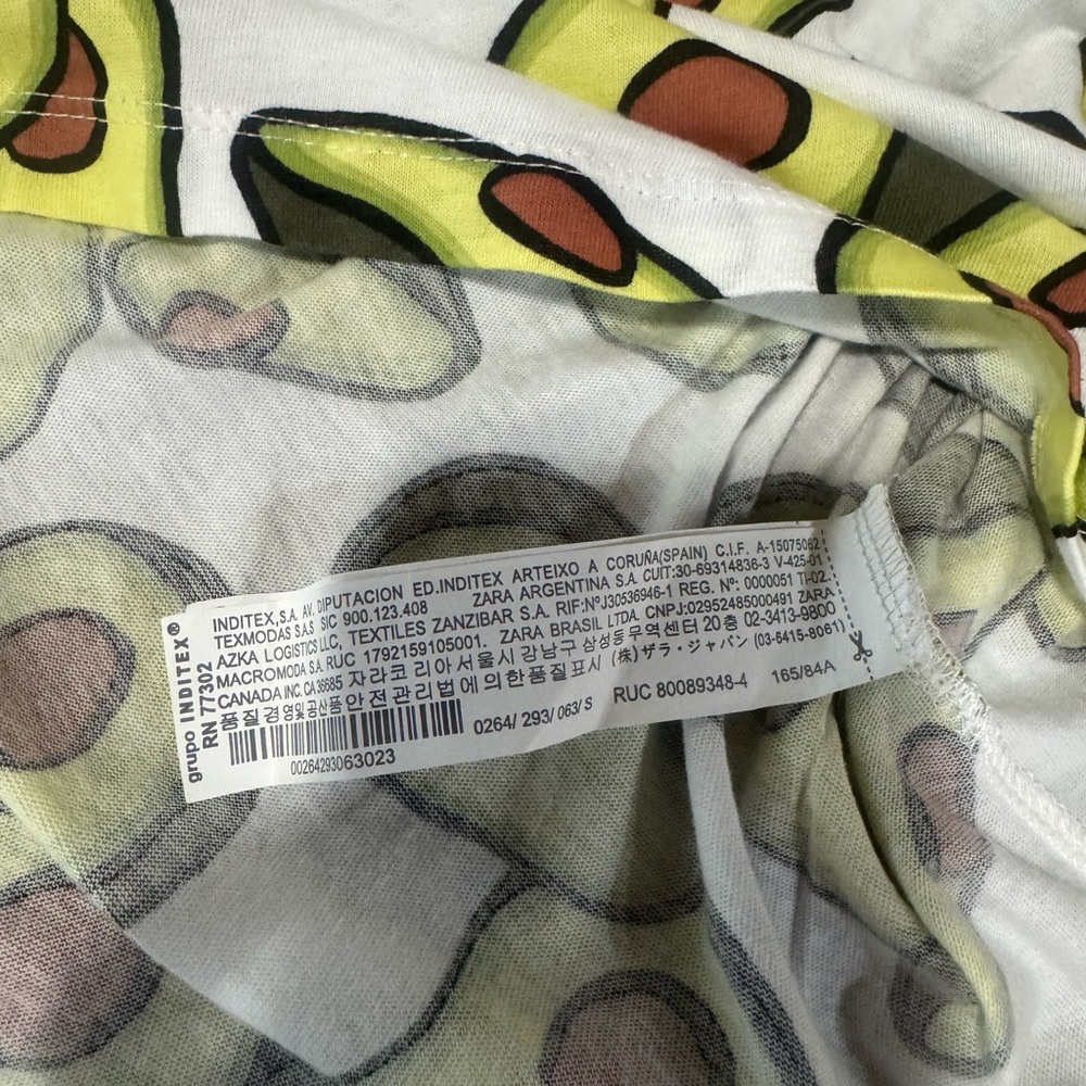 Zara Avocado Pattern Mini Dress - Green and White - Picture 5 of 6